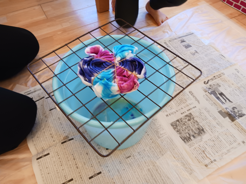 さくら組 Tシャツ染め☆