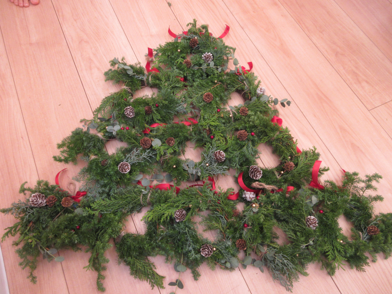 クリスマスリース作り