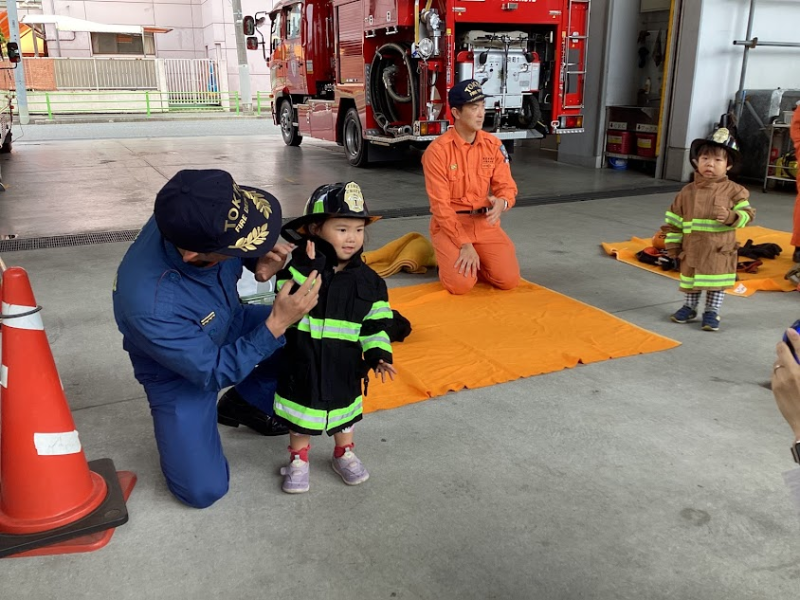 消防署の庁舎見学に行ったよ。